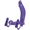 Purple Double Penetrator C-Ring - Ultimate Pleasure for Him and Her - Model DP-200 - Waterproof - Batteries Included - Adult Naughty Store