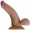 All American Whopper 7-Inch Vibrating Dildo with Balls - Realistic Pleasure for Him and Her (Beige) - Adult Naughty Store