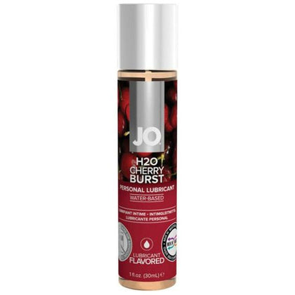 System JO H2O Flavored Lubricant Cherry Burst 1oz - Sensational Cherry Burst Water-Based Lubricant for Enhanced Pleasure - Model: JO Flavored - Gender: Unisex - Delightful Flavor - Latex Safe - Long Lasting - Non-Sticky - Color: Clear