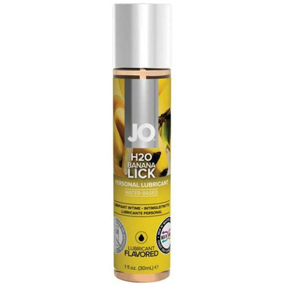 System JO Flavored Lubricant Banana Lick 1oz - A Tempting Treat for Enhanced Pleasure - Adult Naughty Store