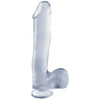 Basix Clear 10 Inch PVC Dong with Suction Cup - Model BSC-10 - Unisex Pleasure - Anal and Vaginal Stimulation - Transparent - Adult Naughty Store