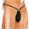 Male Power G-String With Front Ring - Model X1 - Black - One Size - Sensual Men's Lingerie - Adult Naughty Store