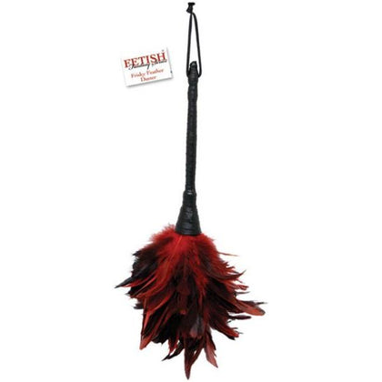 Frisky Feather Duster Red - Sensual Seduction Feather Tickler for Couples, Model FFD-101, Unisex, Tease and Tickle Your Way to Pleasure