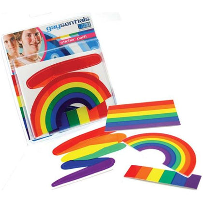 Gaysentials Rainbow Delight Sticker Pack - Assorted Shapes, Sizes, and Colors for Vibrant Surfaces