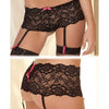 [Brand Name] Sensual Lace Boyleg with Garters - Model XY123 - Women's Crotchless Lingerie for Intimate Pleasure - Size S-M