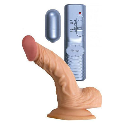 All American Whopper 5-Inch Vibrating Dildo with Balls - Beige: A Pleasure-Filled Delight for Intimate Moments