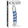 Icicles No 5 Glass Dong 7 Inches Clear: The Exquisite Hand-Blown Glass Pleasure Wand for Unforgettable Sensations - Adult Naughty Store