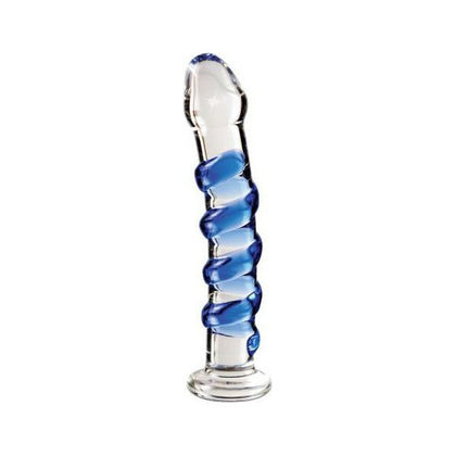 Icicles No 5 Glass Dong 7 Inches Clear: The Exquisite Hand-Blown Glass Pleasure Wand for Unforgettable Sensations - Adult Naughty Store