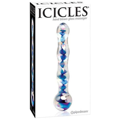 Icicles No. 8 Elegant Glass Massager for Women - Hand-Blown Hypoallergenic Wand for Intimate Pleasure - Sleek Design, Lifetime Durability - Warm or Cool Sensations - Easy to Clean - Transpare - Adult Naughty Store