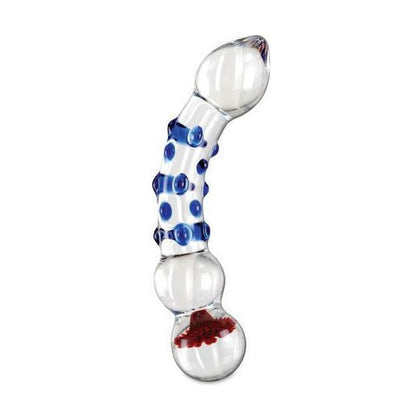 Icicles No. 18 Hand Blown Glass Massager - Elegant Luxury Pleasure Wand for All Genders - Exquisite Design, Hypoallergenic Glass, and Unforgettable Sensations - Sapphire Blue - Adult Naughty Store