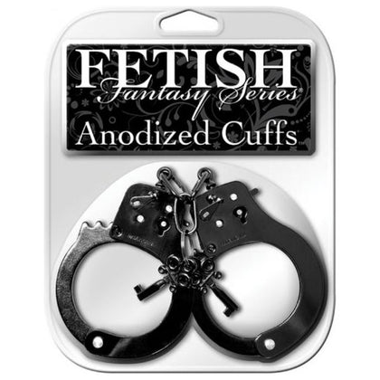 Fetish Fantasy Anodized Metal Cuffs - Beginner-Friendly Restraints for Intense Pleasure (Black)