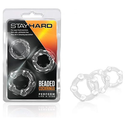 Blush Novelties Stay Hard Cock Rings (3) - Ultimate Pleasure Enhancement for Men - Model: Blush Stay Hard - Sizes: Small, Medium, Large - Phthalate-Free, Super Stretchy - Intensify Erections, Prevent Premature Ejaculation - Black