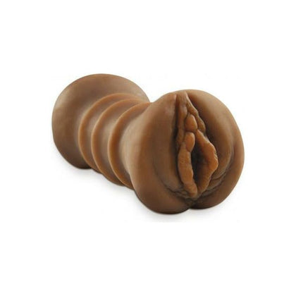 Introducing the Sensual Pleasures Dual-Ended Stroker in Brown - The Ultimate Pleasure Experience for Men! - Adult Naughty Store