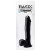 Basix Rubber 12 Inch Dong With Suction Cup Black - The Ultimate Pleasure Companion for Deep Satisfaction