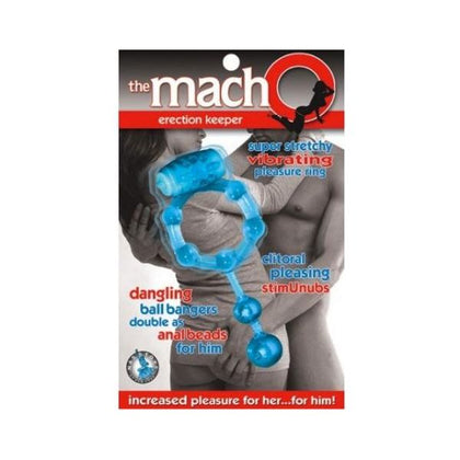 Macho Erection Keeper Blue - The Ultimate Vibrating Clitoral Stimulator and Anal Beads for Him - Model MEK-001 - Unleash Pleasure and Intensify Intimacy