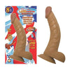 All American Whopper 8-Inch Realistic Curved Dong with Balls - Waterproof PVC Dildo for Intense Pleasure - Model AW-8 - Suitable for All Genders - Perfect for Deep Stimulation - Lifelike Skin - Adult Naughty Store