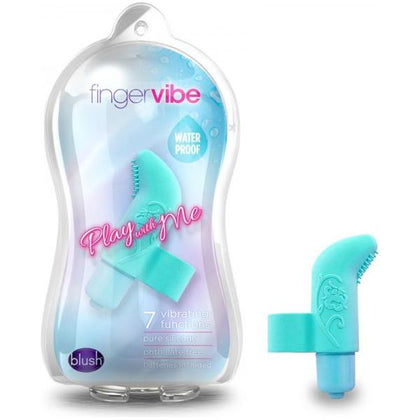 Blush Novelties Silicone Finger Vibe - Model X123: Powerful Blue Finger Vibrator for Enhanced Stimulation and Orgasmic Sensations