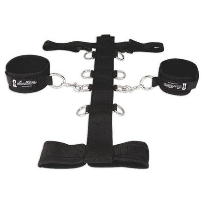 Lux Fetish Adjustable Neck & Wristraint Set - Black, BDSM Bondage Restraint for Couples - Adult Naughty Store