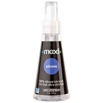 Doc Johnson Silicone Mood Lube 4oz - Sensual Slippery Pleasure Potion for Intimate Moments - Model SML-4 - Unisex Lubricant for Enhanced Sensations - Delivers Silky Smoothness - Clear - Adult Naughty Store