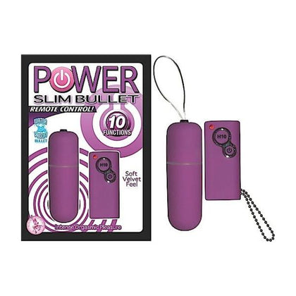 Power Slim Bullet Remote Control Vibrator - Model PSBRC-10 - Unisex - Intense Orgasmic Pleasure - Purple - Adult Naughty Store