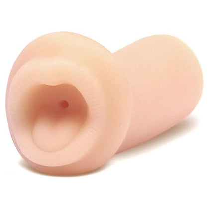 Introducing the Sensations by Jasmine's Hot Mouth Soft Pocket Sized Masturbator - Model JM-550, for Men, Oral Pleasure, in Sultry Midnight Black