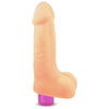 Blush Novelties X5 Plus 7-Inch Vibrating Cock Beige Dildo - Realistic Waterproof Multi-Speed Pleasure Toy for Men and Women - Adult Naughty Store