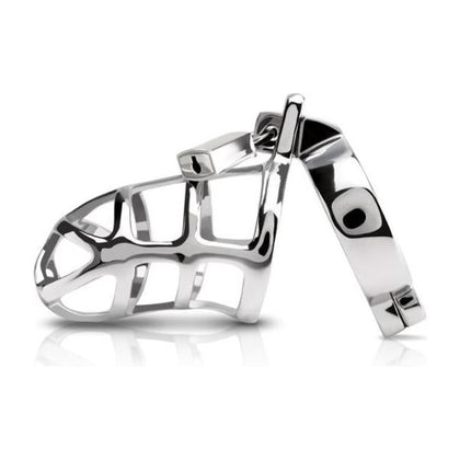 Metal Worx Cock Cage - Luxurious High-End Steel Male Chastity Device Model X123 - For Men - Intense Pleasure and Restriction - Silver