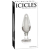 Icicles No 26 Glass Butt Plug - Clear Glass Anal Toy for Men and Women - Sensual Pleasure for Backdoor Delights - Adult Naughty Store