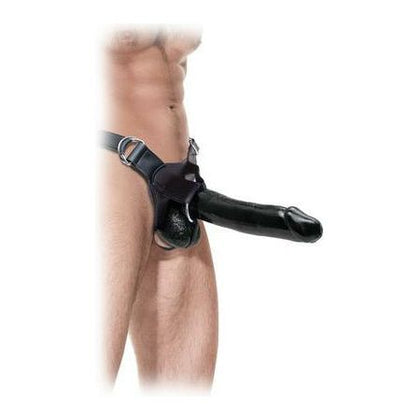 Fetish Fantasy Extreme Hollow 12in Strap On Black - The Ultimate Unisex Pleasure Powerhouse