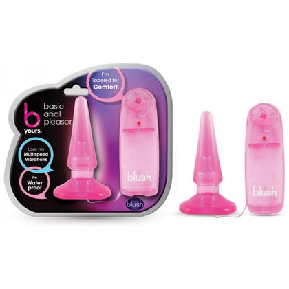 Blush Anal Pleaser - Model AP-450: Compact Waterproof Vibrating Anal Stimulator for Alluring Backdoor Pleasure (Pink) - Adult Naughty Store