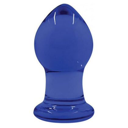 Introducing the Exquisite Crystal Glass Butt Plug Small Blue - The Perfect Pleasure Companion!