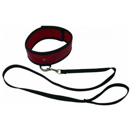 Sex & Mischief Red Leash and Collar - BDSM Bondage Toy Set for Submissive Play - Model SM-RC-01 - Unisex - Neck and Wrist Restraint - Vibrant Red