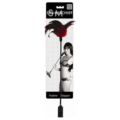 Sex & Mischief Feather Slapper - Sensual Intimate Massage Toy, Model SMFS-001, Unisex, Full Body Pleasure, Black