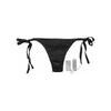 Introducing the SensaSilk Vibro Panty Bikini 10 Function Remote Control Waterproof O-S - Black: Ultimate Pleasure for All! - Adult Naughty Store