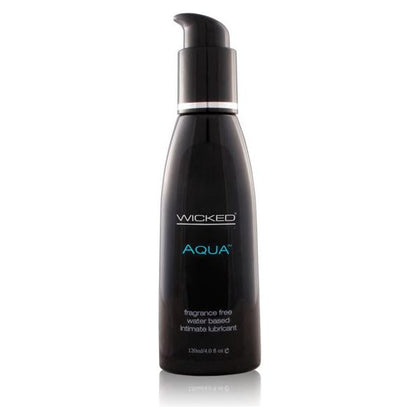 Wicked Sensual Care Aqua Fragrance Free Water-Based Lubricant 4oz - Model: Aqua-4, Gender: Unisex, For Enhanced Pleasure and Comfort, Clear - Adult Naughty Store