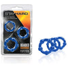 Blush Novelties Stay Hard Beaded Cock Rings Blue Pack of 3 - Enhance Your Pleasure and Performance - Adult Naughty Store