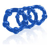 Blush Novelties Stay Hard Beaded Cock Rings Blue Pack of 3 - Enhance Your Pleasure and Performance - Adult Naughty Store