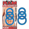 Ram Ultra Silicone Cocksweller C Rings Blue - Adult Naughty Store