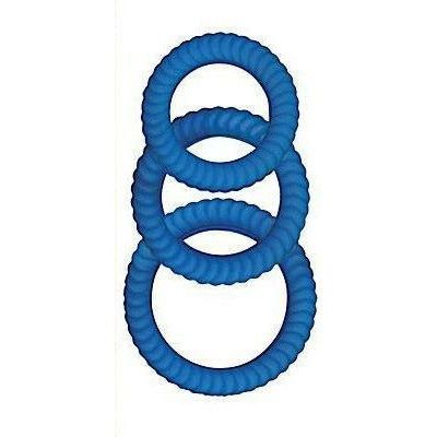 Ram Ultra Silicone Cocksweller C Rings Blue - Adult Naughty Store