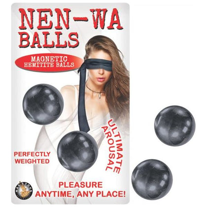 Nen-wa Balls Magnetic Hematite Balls - Premium Magnetic Kegel Exercisers for Women - Model NMH-1001 - Intensify Pleasure and Strengthen Pelvic Floor Muscles - Deep Black