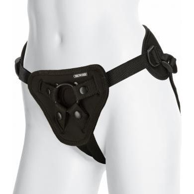Vac-U-Lock Supreme Harness - Black Neoprene Adjustable Strap-On for Women and Men - Model VUL-5001 - Pleasure Enhancer for Intimate Play