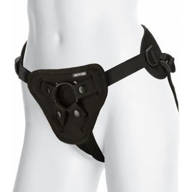 Vac-U-Lock Supreme Harness - Black Neoprene Adjustable Strap-On for Women and Men - Model VUL-5001 - Pleasure Enhancer for Intimate Play - Adult Naughty Store