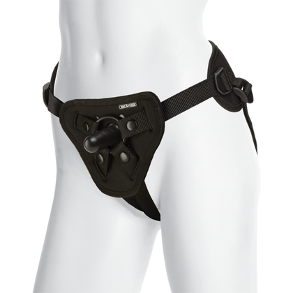 Vac-U-Lock Corset Harness - Black Neoprene Adjustable Strap-On for Men and Women - Model VULCH-001 - Enhance Pleasure and Domination