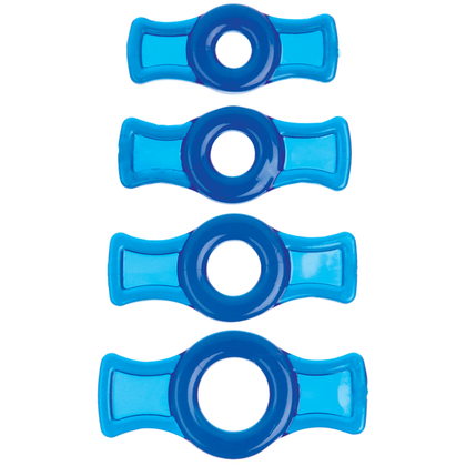 Titanmen Tools Cock Ring Set Blue - Versatile Pleasure Enhancement for Men - Adult Naughty Store