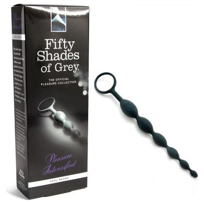 Fifty Shades Pleasure Intensified Silicone Anal Beads Model 2021 - Unisex Anal Toy for Intense Pleasure - Black