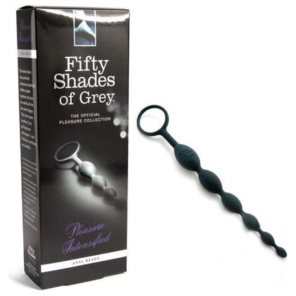 Fifty Shades Pleasure Intensified Silicone Anal Beads Model 2021 - Unisex Anal Toy for Intense Pleasure - Black - Adult Naughty Store