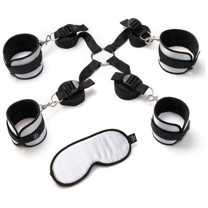 Fifty Shades of Grey Hard Limits Bed Restraint Kit - Ultimate Bondage Experience for Couples - Model X123 - Unisex - Full Body Restraint - Black - Adult Naughty Store