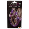 Super Xtrem Vibe Silicone Scorpion Purple - Cockring with Stimulator, Anal Beads with Dual Motors - For Intense Pleasure in Both Areas - Adult Naughty Store