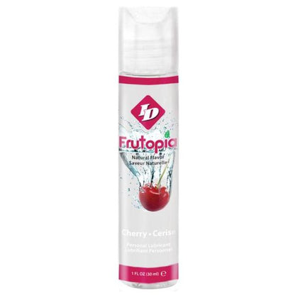 ID Frutopia Cherry Flavored Lubricant 1 Fl Oz. Pocket Bottle - Vegan Water-Based Intimate Lubricant for Enhanced Pleasure - Adult Naughty Store