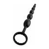 Anal Fantasy First Time Fun Beads Black - Elite Silicone Anal Stimulator for Beginners, Model AF-001, Unisex Pleasure, Intense Sensations, Black - Adult Naughty Store